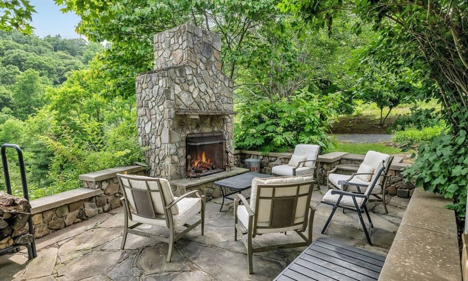 Grassy Creek Cabin | Mountain Views - Indoor & Outdoor Wood Burning Fireplaces - Close to Grayson Highlands