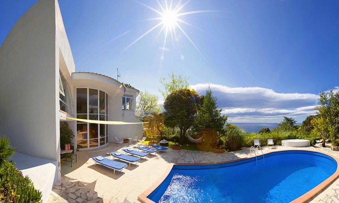 San Pietro Villa | My Rental Homes - Villa Ettore with private garden, sea view and swimming pool