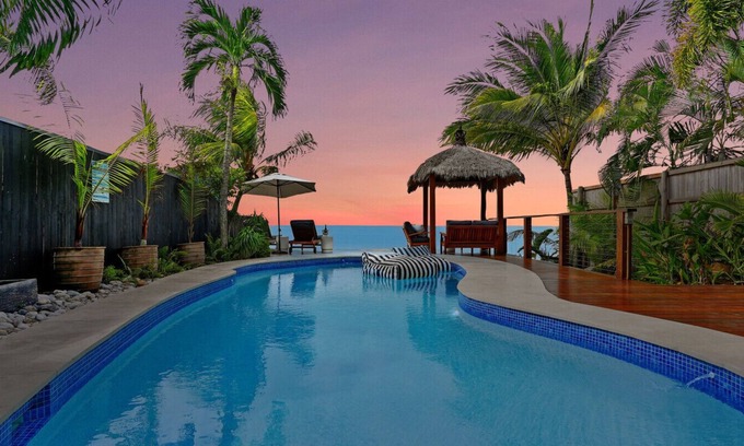 Holloways Beach Villa | Mylara Beachfront Holiday Home- Beachfront Bliss at Holloways: Private Pool, Direct Beach Access & Tropical Luxury
