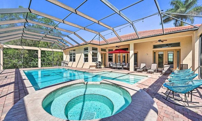 Rural Estates House | Naples Villa: Backyard Oasis w/Private Pool!