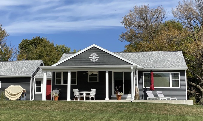 Ventura House | Nautical lakeview home with boat launch across the street from your rental home.