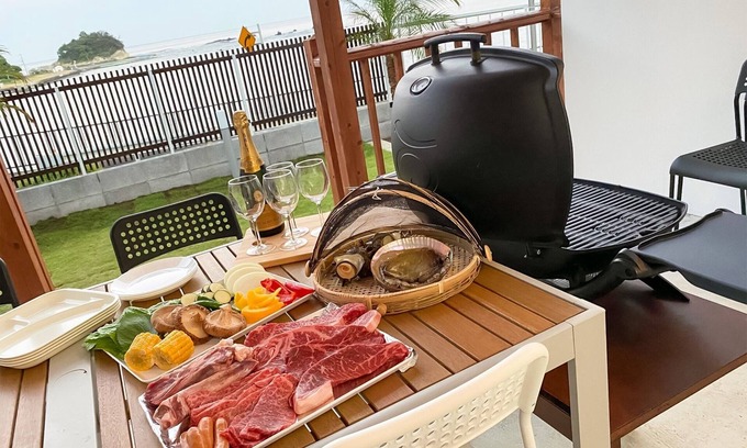 Shirahama Apartment | New construction Allweather barbecue terrace v/Shimoda Shizuoka