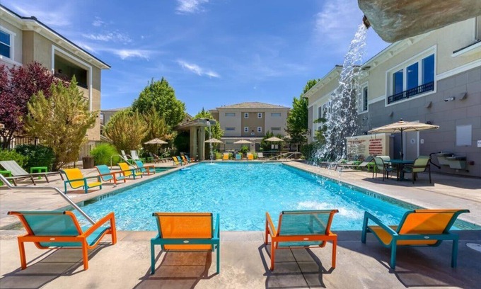 Reno/Tahoe Airport Apartment | New Cozy 1BR Apt with Gym, Sauna & Heated Pool Access