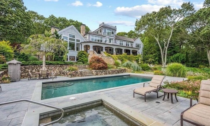 Osterville House | NEW for 2025! Views of Cotuit Bay, pool, dock, beach area & hot tub RPMS156