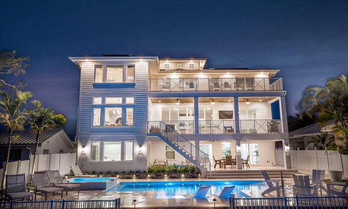 Indian Rocks Beach House | New House, Waterfront, Pool, Hot Tub, Golf Cart