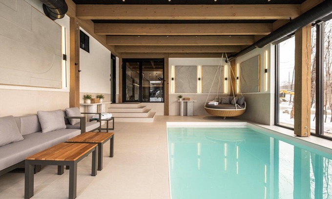 Mont-Tremblant House | NEW! Lagom Evergreen | 7 Bedrooms | Indoor Pool | Tremblant Living