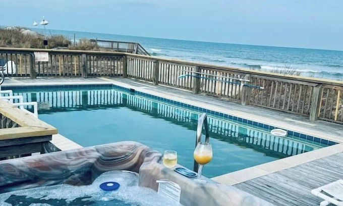 Ocean Hill House | NEW Lux Oceanfront, Pool, Hot Tub, Deck, Game Room Arcade, Bikes, Loaded