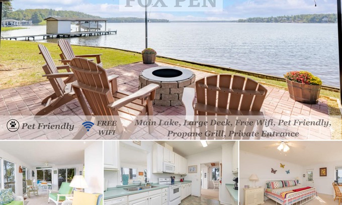 Wise House | New! Main Lake View, Pet-Friendly, Firepit, Dock