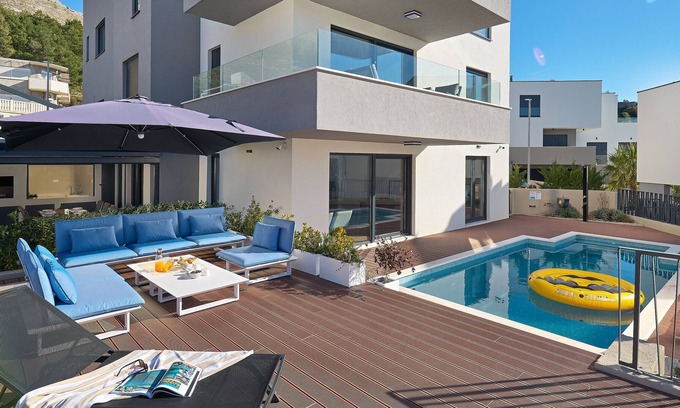 Strozanac Villa | NEW!!Modern Villa Viginti 2 w/Swimming pool and the Sea View