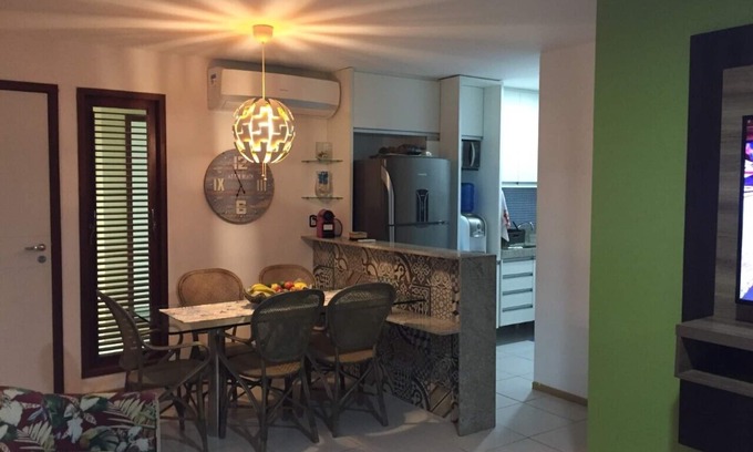 Ipojuca Apartment | Nui Supreme Beach Flat Ground floor 2 bedrooms/Splits/Wi-Fi, seafront/Muro Alto beach