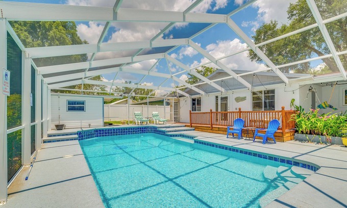 Fort King District House | Ocala Retreat w/Pool, Grill & Yard - Pets Welcome