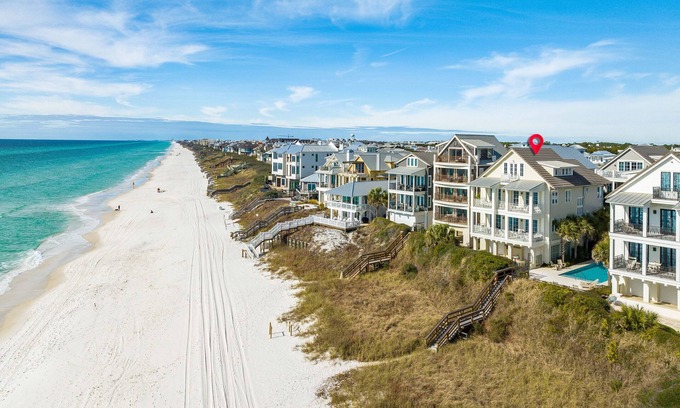 Inlet Beach House | Ocean Breeze - Gulf Front Luxury! Free Bikes/Chairs/Fitness/Tennis!