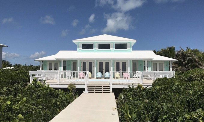 Hope Town House | Ocean Front Home With Large Pool & Ideal Location- Hokie Hy