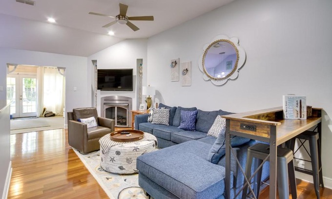 St. Martin House | Ocean Springs Home with Fire Pit and Game Room!