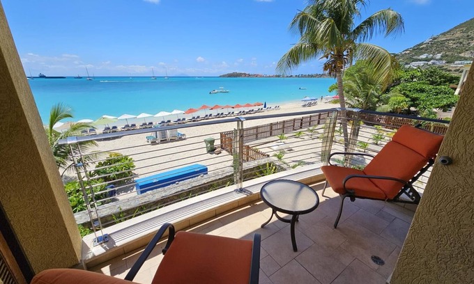 Philipsburg Condo | Oceanfront Condo with breathtaking views and private beach access.