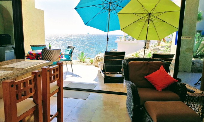 Cabo Bello Condo | OCEANFRONT GROUND FLOOR 2 BEDROOM END UNIT INDOOR/OUTDOOR LIVING AT IT'S BEST