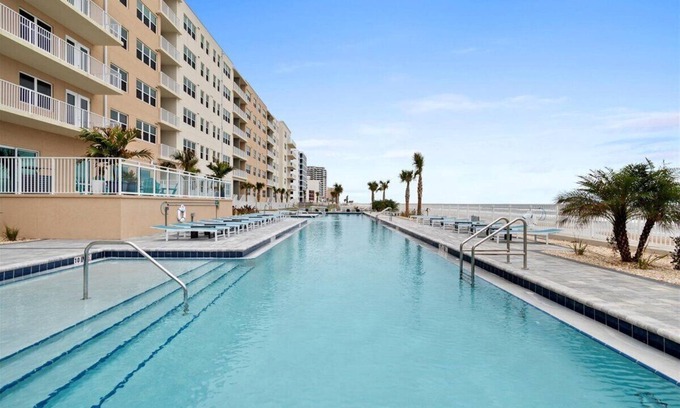 Seabreeze Park Condo | Oceanfront Oasis Daytona Beach 2BR/2BA - Road View - Unit 201