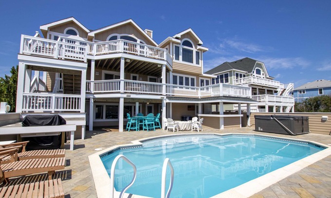 Buck Island House | OCEANFRONT, Ocean Views, Priv Pool, H Tub!, BU38, Chunk O Dune