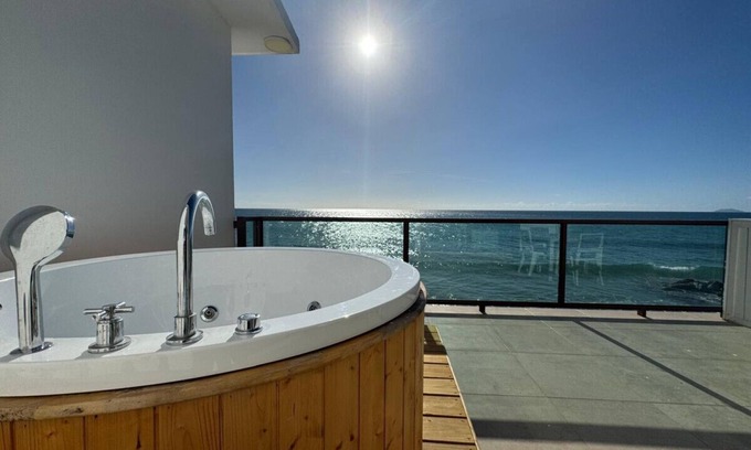 Stella Apartment | Oceanview Family Suite with Jacuzzi on Corcega Beach