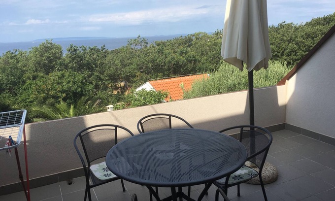 Potocnica Apartment | One bedroom apartment with terrace and sea view Potočnica, Pag (A-4096-a)