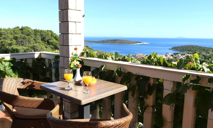 Rukavac Apartment | One bedroom apartment with terrace and sea view Rukavac, Vis (A-8839-a)