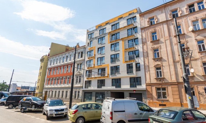Palmovka Apartment | One bedroom penthouse apartment # 82 in the brand new building close to the city center with free parking