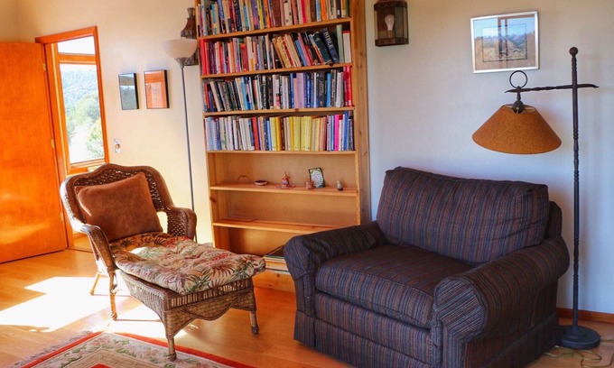 Tyrone Cabin | One Cozy BR and a separate Large BR that opens onto a Deck with Mountain views