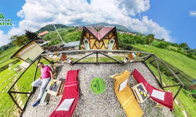 Visoko House | Orange bungalow Bosnian pyramid glamping