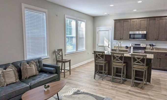 Elizabeth City House | Over the Railroad, Private Modern Farmhouse w/Late Checkout