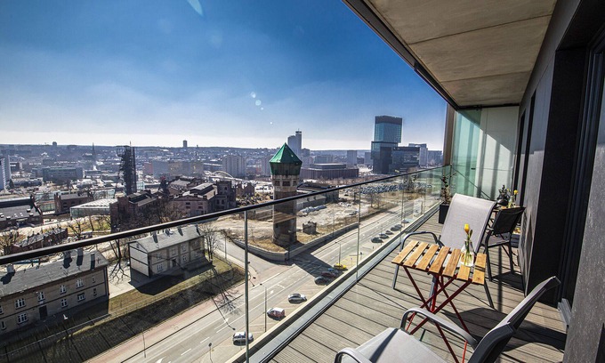Katowice Apartment | Panorama Penthouse AC 100m2 city center