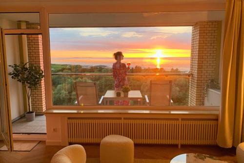 Duhnen Apartment | Panoramameerblicksuite direkt am Strand, Garage Wlan, Aufzug, Smarttv,Bettwäsche,Handtücher, Netflix uvm
