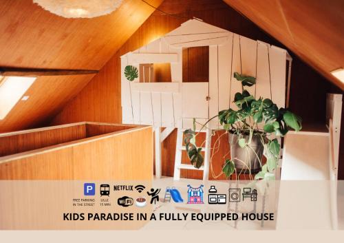 Croix House | Parenthèse Ludique Lille Croix avec toboggan et filets