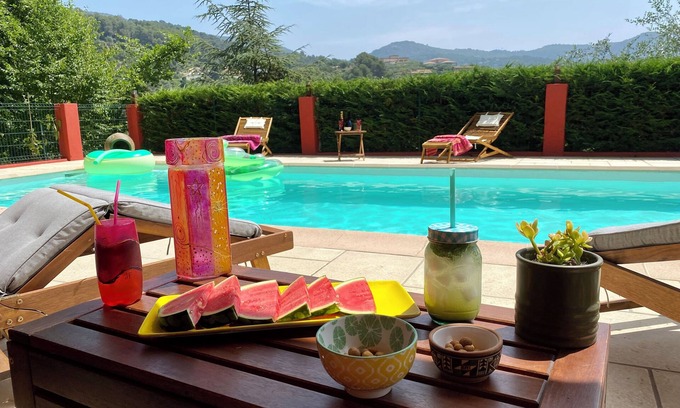 Tourrette-Levens Villa | Part of Provencal villa with swimming pool 15min from Nice 6 pers. animals accepted
