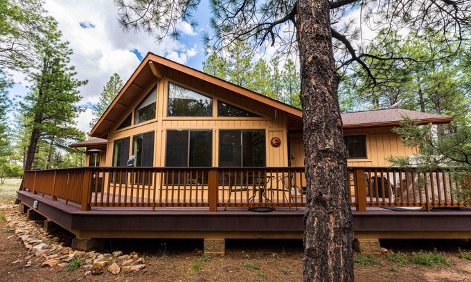 Happy Jack Cabin | Peaceful cabin retreat nestled in the Pines. w/StarLink!