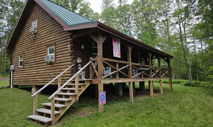 Farrandsville Cabin | Peaceful cabin with AC in tranquil, private woodland