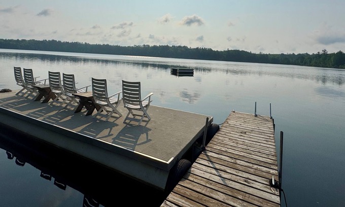 Solon Springs Cabin | Peaceful & private 4-season family cabin on the beautiful Bony Lake sandbar!