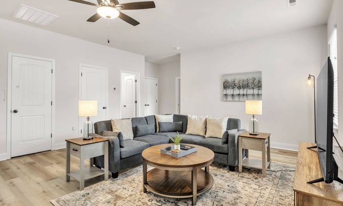 Greer House | Pet-Friendly 2BR Greer Home, King Beds & Fire Pit