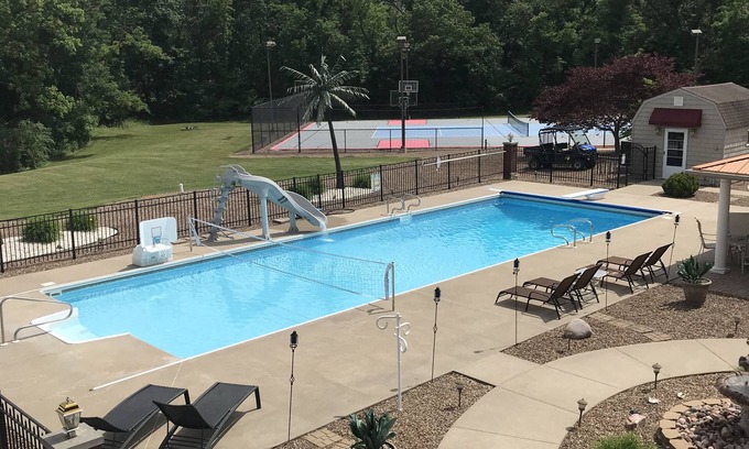 Pittsfield House | PICKLEBALL, Heated Pool, Game Room, Outdoor Oasis, Tennis, Basketball, & woods!