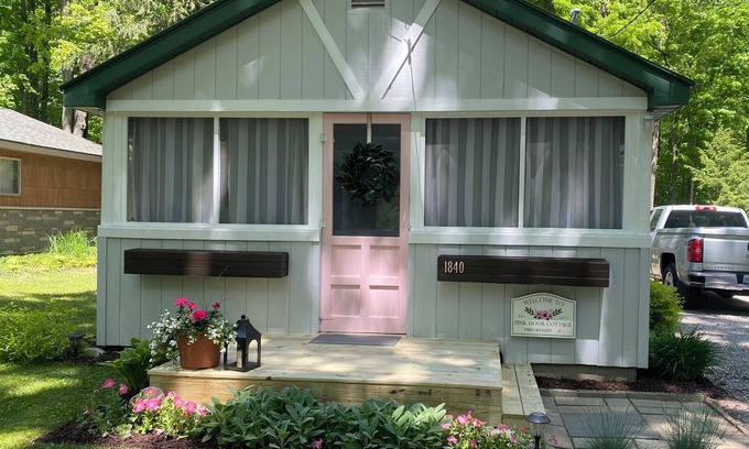 Gaylord Cottage | Pink Door Cottage. Northern Michigan Cottage.
