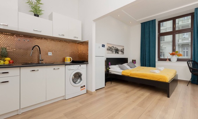 Srodmiescie Apartment | Piotrkowska 79 | Wifi, Pet-friendly, Studio, Balcony, Lodz