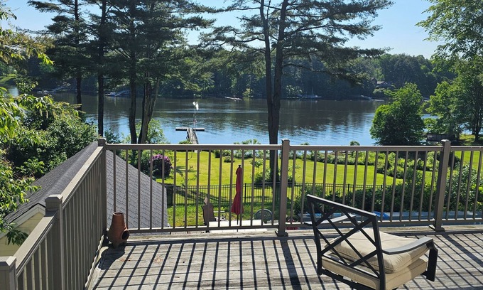Dover Apartment | Piscataqua River Waterfront Studio, swimming pool and dock for kayaks and SUPS