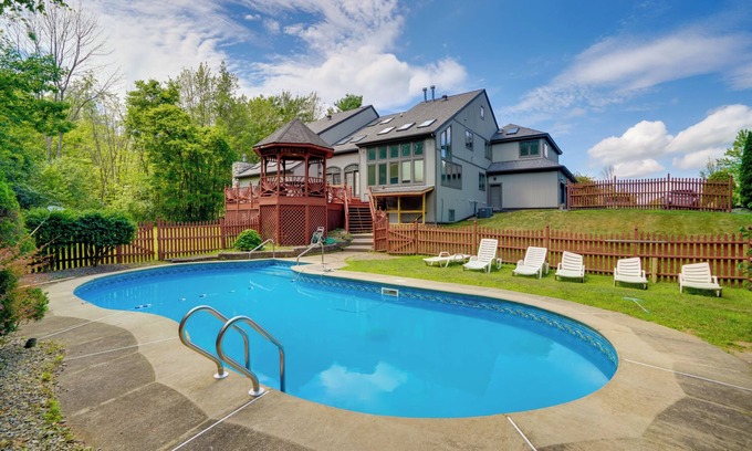 Niskayuna House | Pool + Deck: Luxury Mansion Rental in Niskayuna!