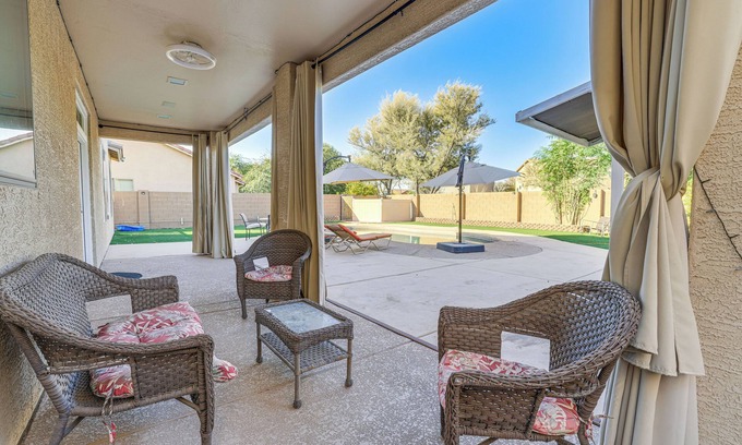 San Tan Valley House | Pool & Patio: San Tan Valley Getaway!