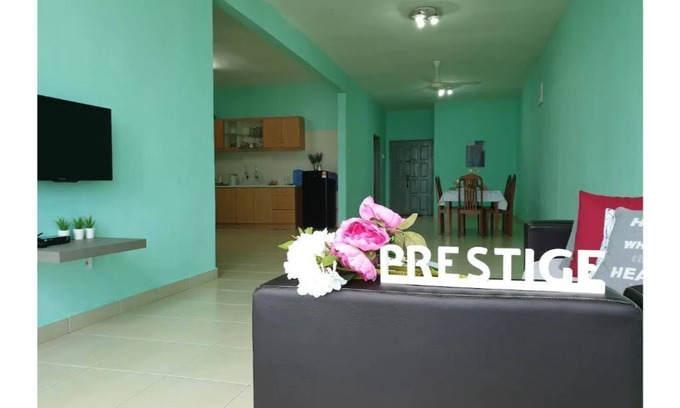 Bandar Kota Bharu Condo | Prestige Pelangi 13 (B1704) | 4 BR for 12 Pax