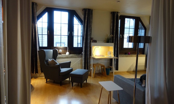 Aachen Apartment | Pretty home with views over the rooftops of the old town