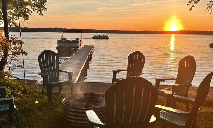 Kalkaska Cottage | Private Cottage on Manistee Lake with beautiful lake views and sunsets.