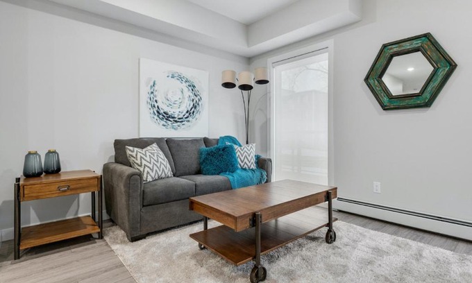 Mission District Apartment | Private Entry by River with Smart TV and Mini Fireplace