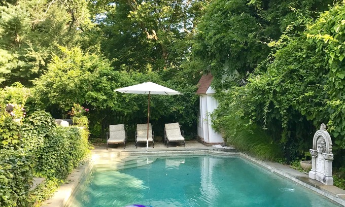 Norwalk House | Private French Country Estate-New Canaan CT-Pool-Film Set-August available
