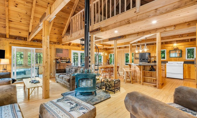 East Hancock Resort | Private Island for family adventure! Cozy cabins, boating, swimming, memories!