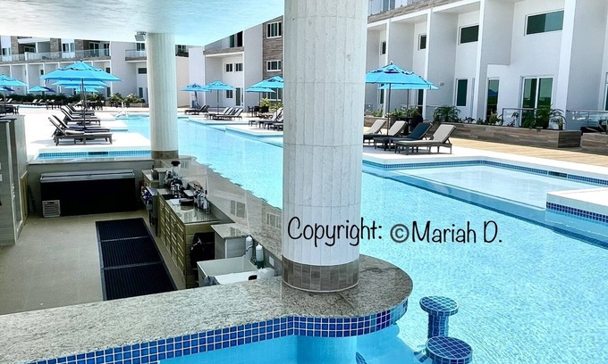San Pedro Condo | PRIVATE PENTHOUSE VIEWS on the TOP/5th FLOOR! 2 Bedroom Condo at SUNSET CARIBE!